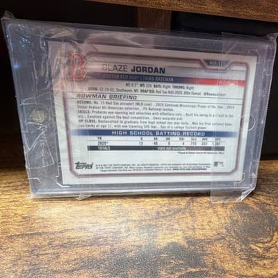 Bowman 2021 Chrome Blaze Jordan Mojo Refractor BCP-71 Red Sox Fielding - Thumbnail 2