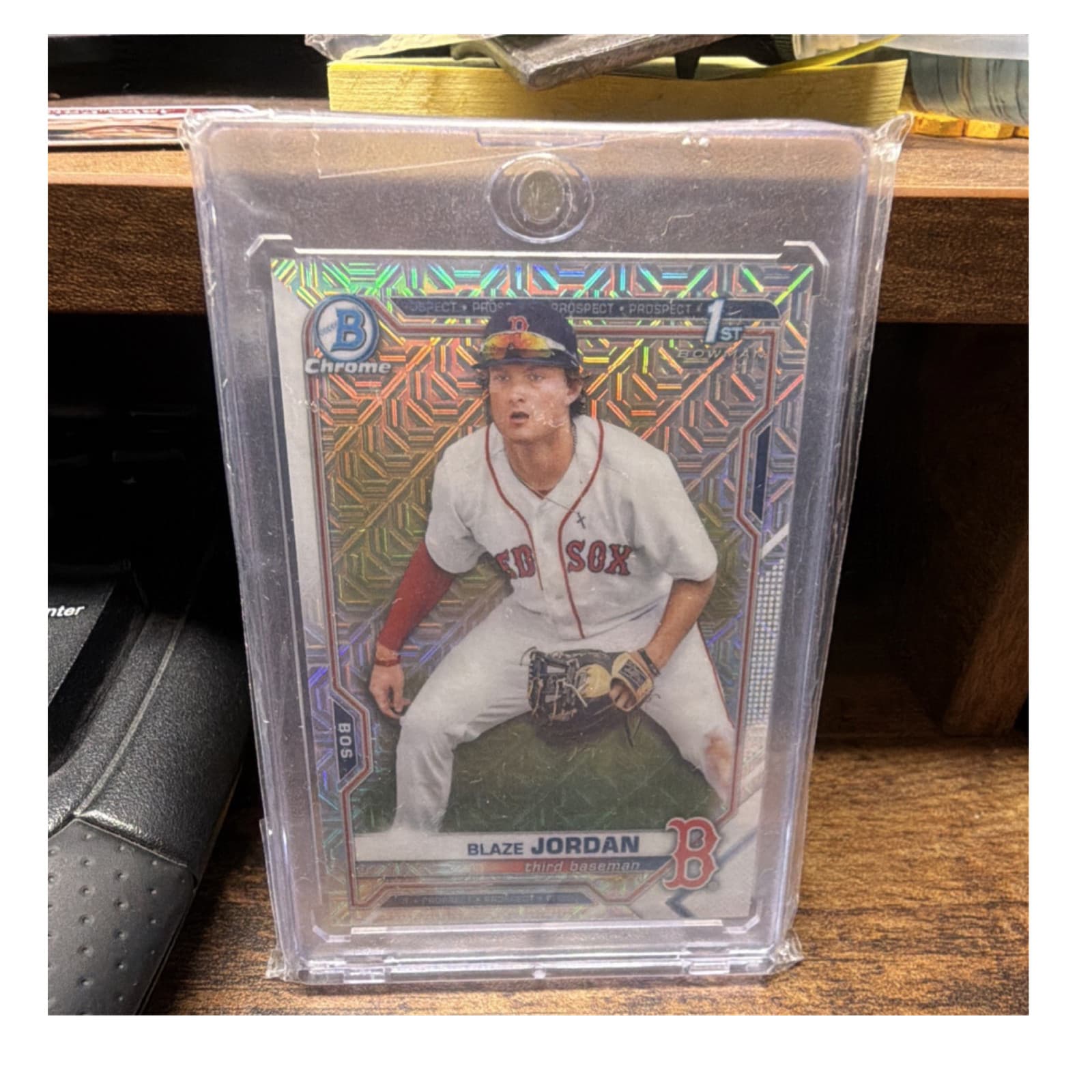 Bowman 2021 Chrome Blaze Jordan Mojo Refractor BCP-71 Red Sox Fielding