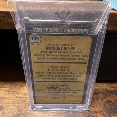 Topps 2022 Heritage Minor League Prospect Stars #185 Volpe Marte Luciano - Thumbnail 2