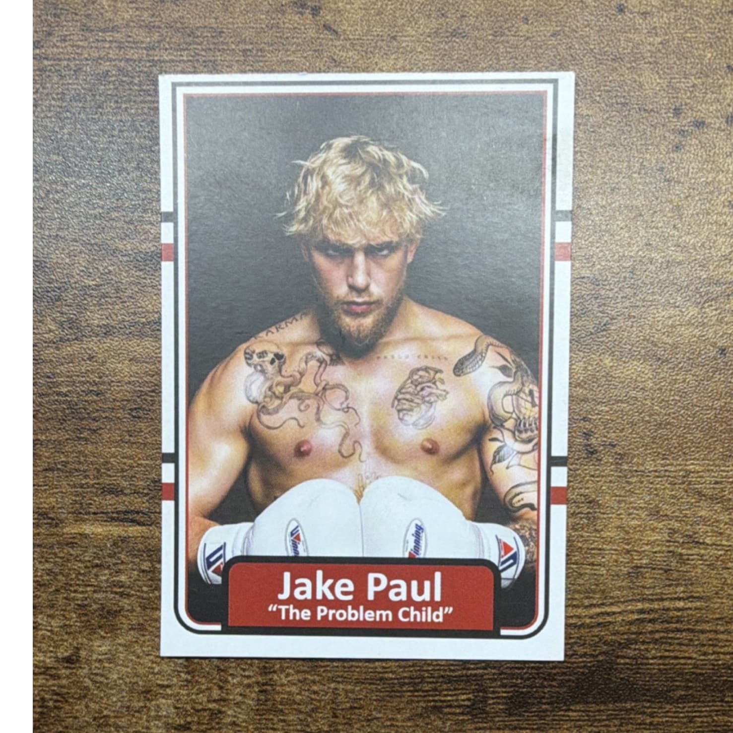 Jake Paul "The Problem Child" Boxing Sports Trading Card English Card Stock