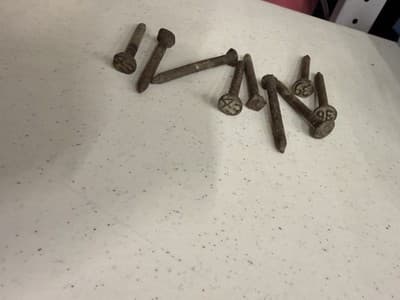 Vintage Railroad Spikes & Date Nails Lot with Markings and Tool - Thumbnail 2