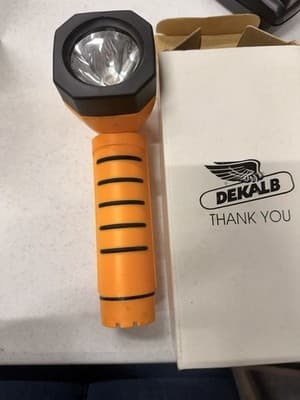 Coleman DEKALB Orange Promotional Vintage Collectible Flashlight with Box - Thumbnail 3