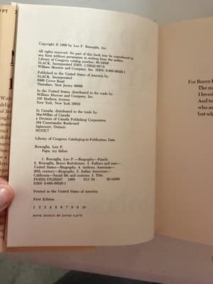 Leo F. Buscaglia Papa, My Father Hardcover 1st Ed 1989 - Thumbnail 2
