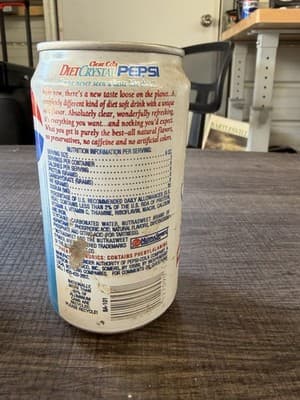 Pepsi Diet Crystal Pepsi Clear Cola 12 oz Original Can 10-14 White Blue Red - Thumbnail 5