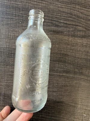Vintage Pepsi-Cola Embossed Glass Bottle - Thumbnail 2