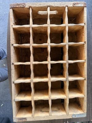Pepsi Vintage Wooden Brown Soda Crate Bottle Carrier Advertising Collectible - Thumbnail 3