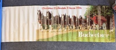 Budweiser Champion Clydesdale 8-horse Hitch Breweriana Collectible Bar Poster - Thumbnail 2