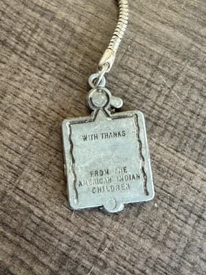 Silver Metal Keychain Charm Pendant Detachable Keyring "With Thanks From" - Thumbnail 2
