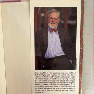 Robert Fulghum It Was on Fire When I Lay Down on It Hardcover 1st Ed 1989 w/ Du… - Thumbnail 4