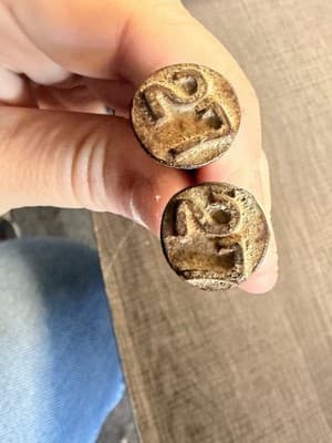 Collectible Railroad Date Nails Pair Stamped Vintage Metal Memorabilia - Thumbnail 2