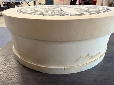 Wisconsin Cheese Round Wooden Advertising Storage Box w/ Lid, Graphic Print - Thumbnail 3