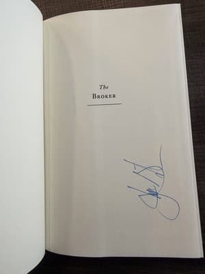 John Grisham Broker Hardcover 1st Ed 2005 w/ Dust Jacket Signed - Thumbnail 3