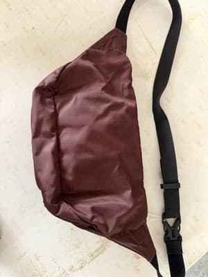 eBags Brown Nylon Small Hiking Waist Pack Adjustable Strap 3 Zip Pockets Buckle - Thumbnail 4