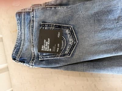 Silver Jeans Suki Curvy Fit Mid Rise Bootcut Blue Denim Women's Jeans
