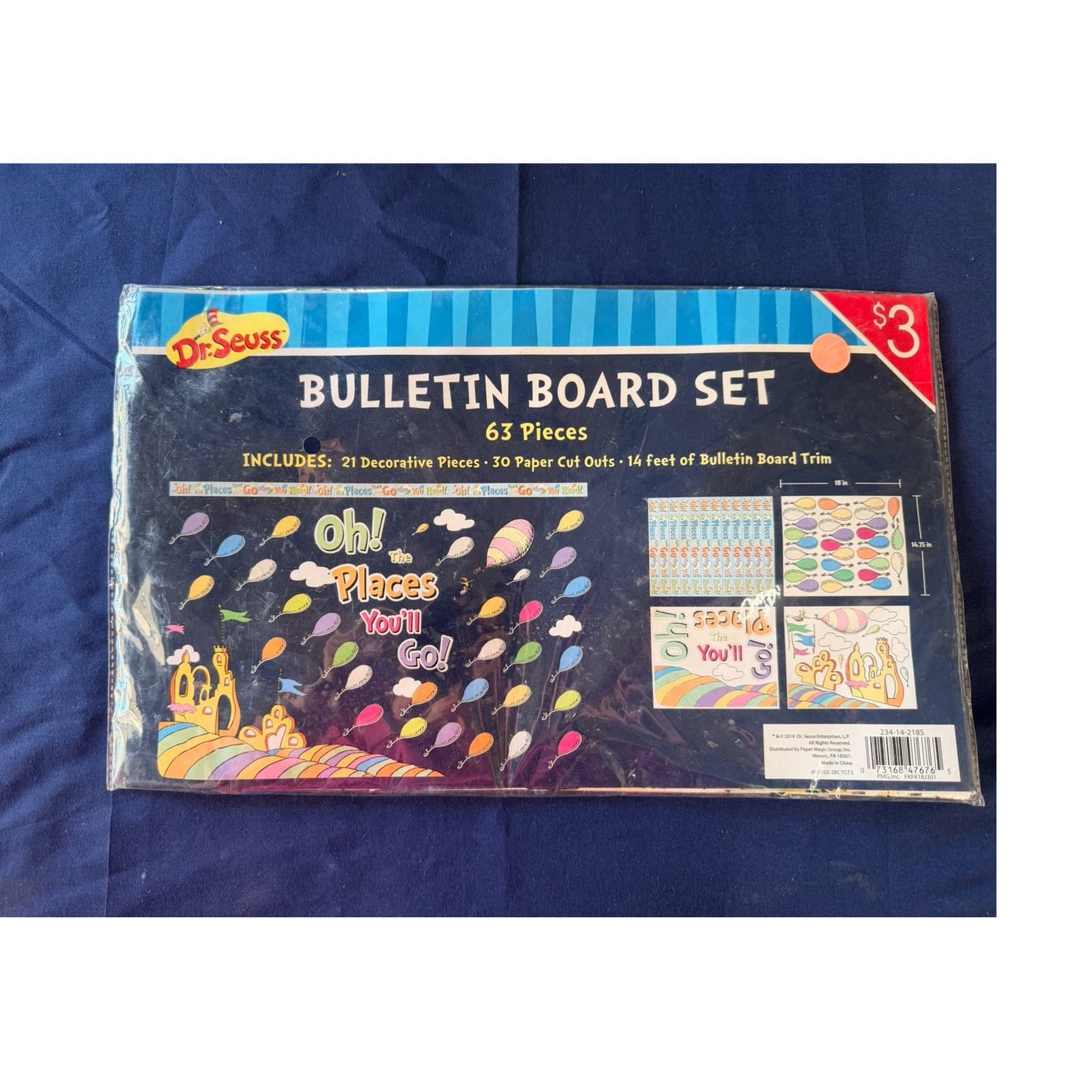 Dr. Seuss Oh, the Places You'll Go! Bulletin Board Set 63 Pieces Multicolor
