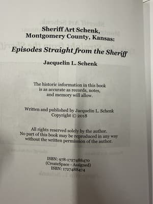 Jacquelin L. Schenk Sheriff Art Schenk KS Trade PB 2018 Law Enforcement - Thumbnail 2