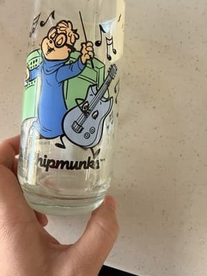 The Chipmunks Simon Collectible Glass 1985 Bagdasarian Productions Animation - Thumbnail 3