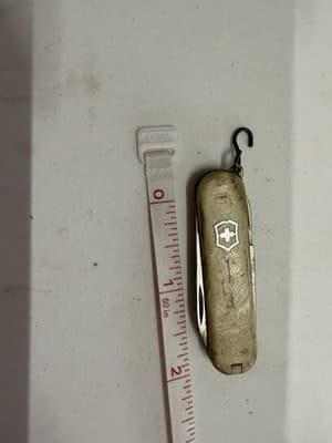Victorinox Swatch Pocketknife Stainless Steel Blade Plastic Handle Beige