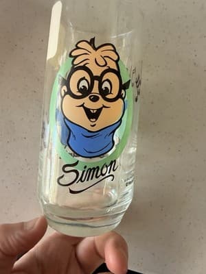The Chipmunks Simon Collectible Glass 1985 Bagdasarian Productions Animation