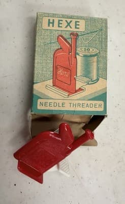 Hexe Needle Threader Original Box Made in Western Germany Brown's Import Co. - Thumbnail 2