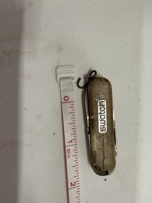 Victorinox Swatch Pocketknife Stainless Steel Blade Plastic Handle Beige - Thumbnail 2