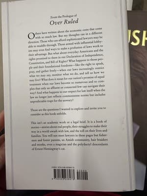 Neil Gorsuch Janie Nitze Over Ruled Hardcover 1st Ed 2024 HarperCollins - Thumbnail 3