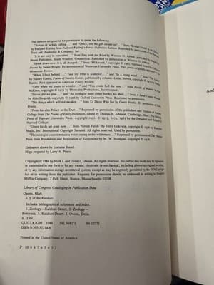 Mark & Delia Owens Cry of the Kalahari Hardcover Houghton Mifflin Nonfiction - Thumbnail 4