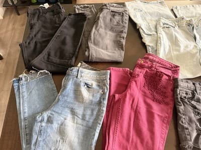 Women’s Size 9 Lot Jeans & Pants Denim Solid Casual Assorted Colors - Thumbnail 3