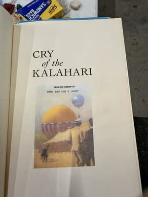Mark & Delia Owens Cry of the Kalahari Hardcover Houghton Mifflin Nonfiction - Thumbnail 2