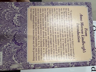 Anne Morrow Lindbergh War Within and Without Hardcover 1st 1980 w/ DJ - Thumbnail 4