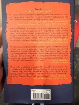 Viet Thanh Nguyen Man of Two Faces Hardcover 1st Ed 2023 w/ Dust Jacket Illus - Thumbnail 3