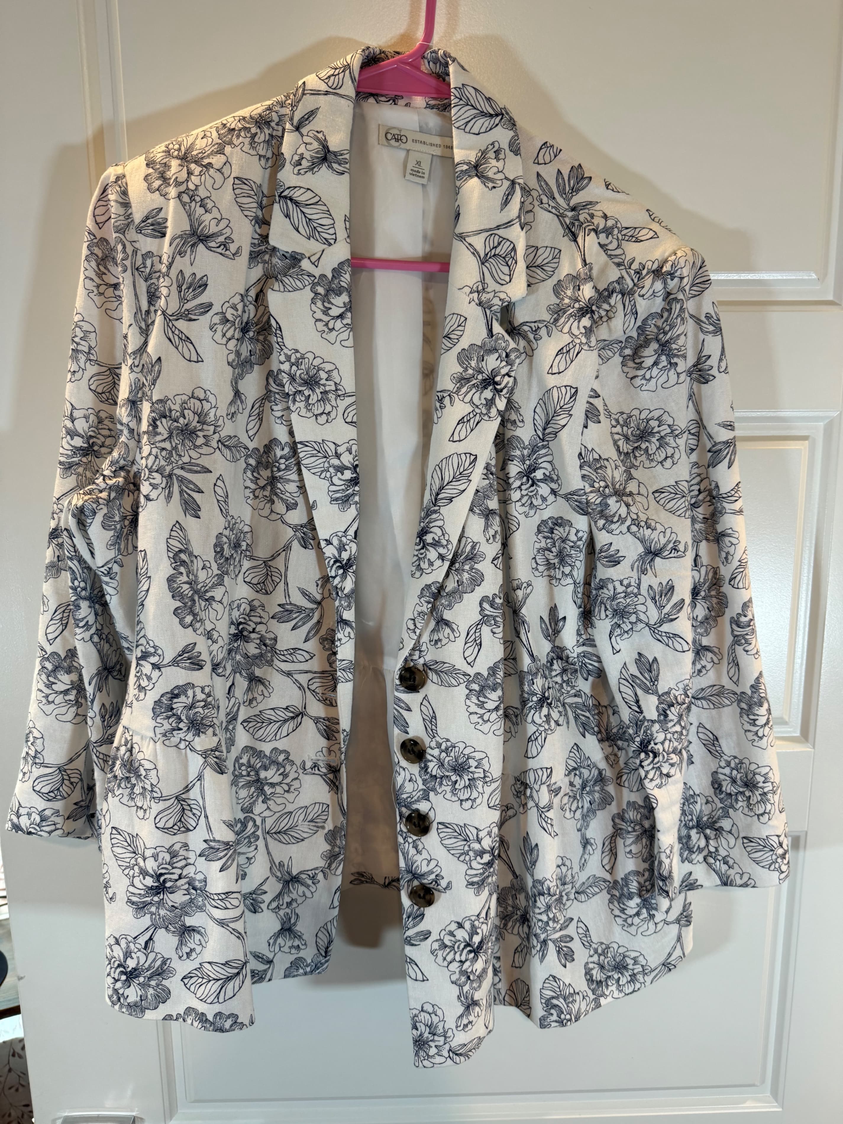 Cato Floral Blazer Jacket XL - Image 1