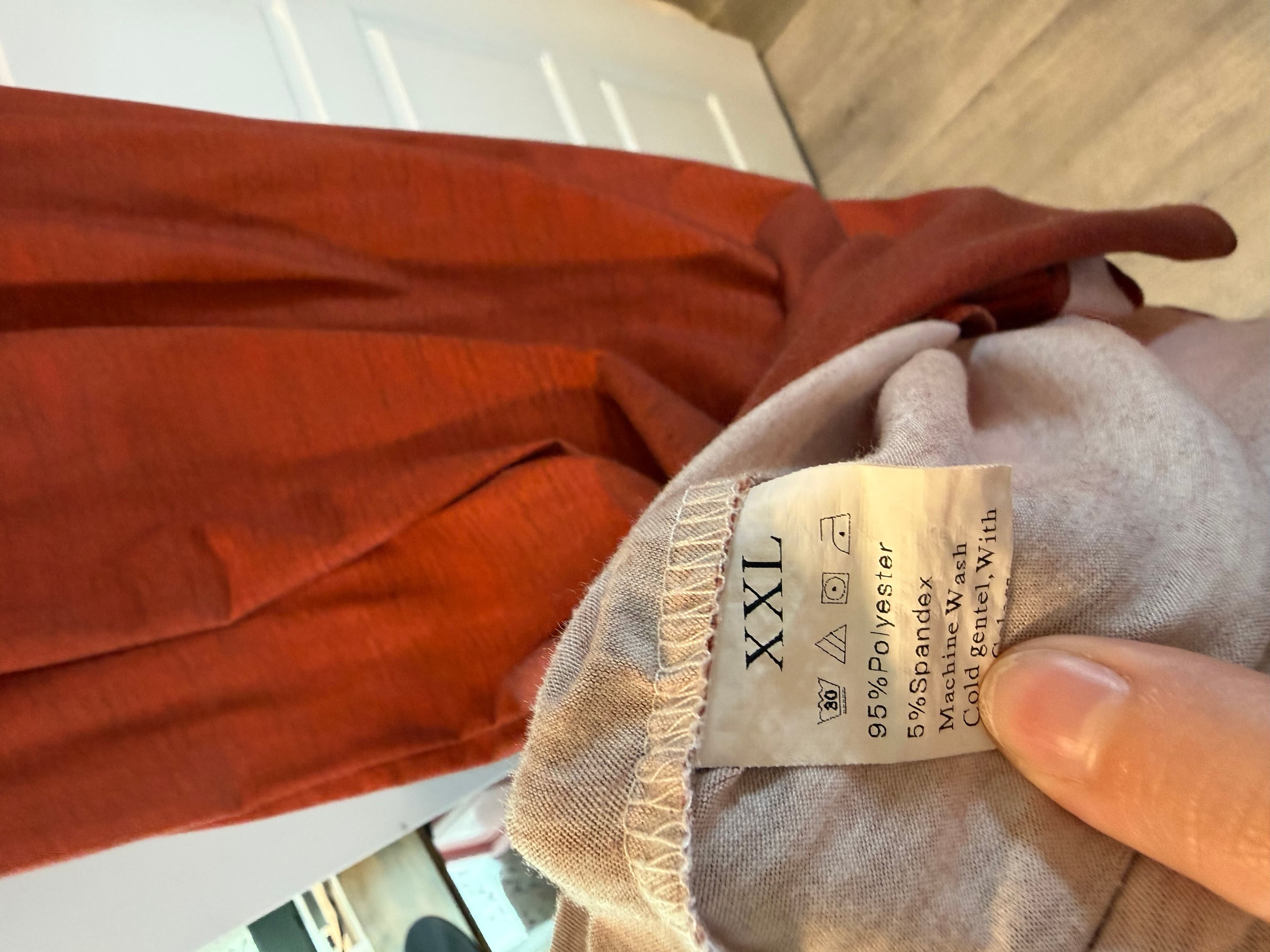 SHEIN XXL Red Dress with Patterned Sleeves - Image 1
