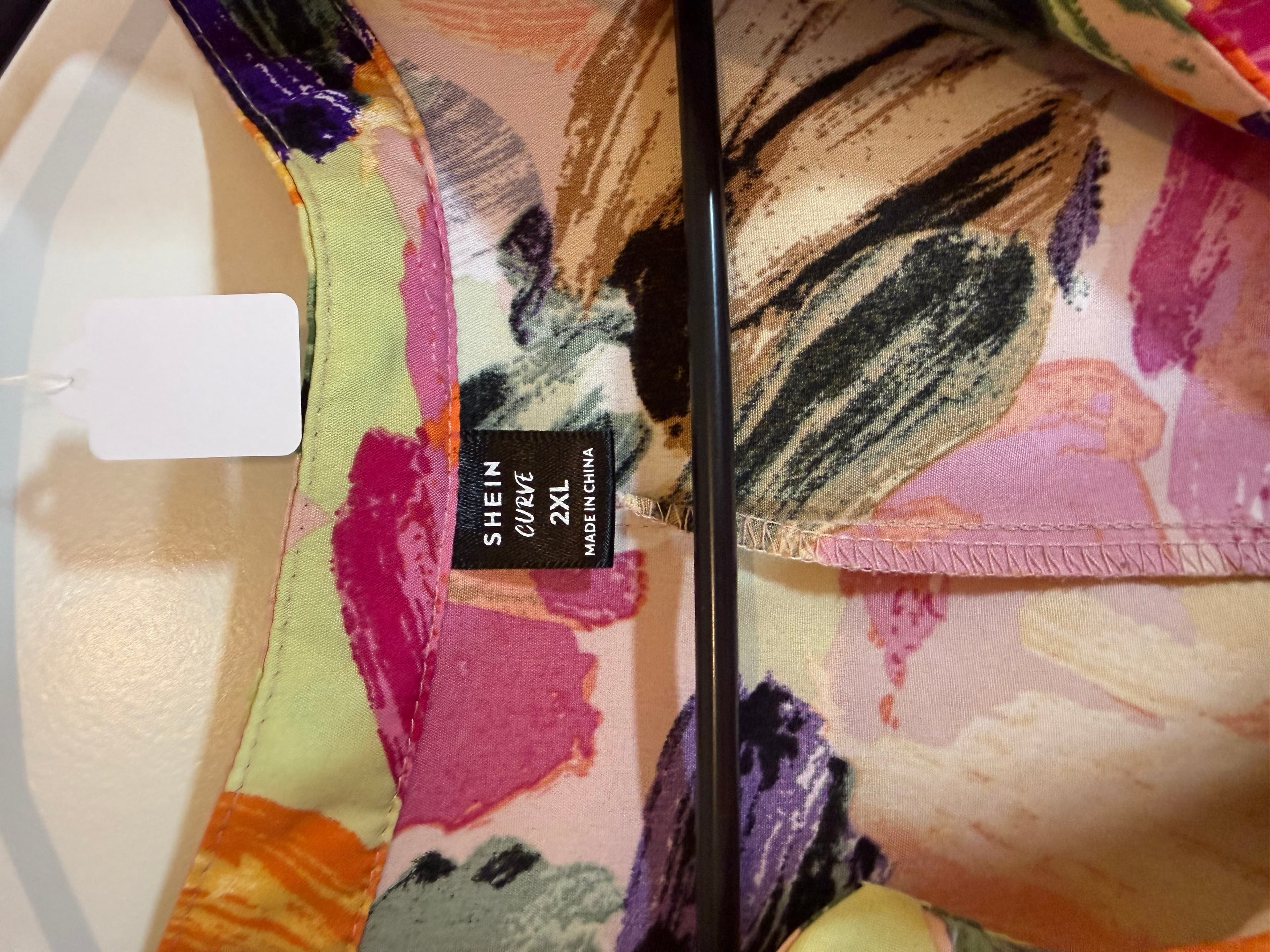 SHEIN Curve 2XL Abstract Print Dress - Thumbnail 2