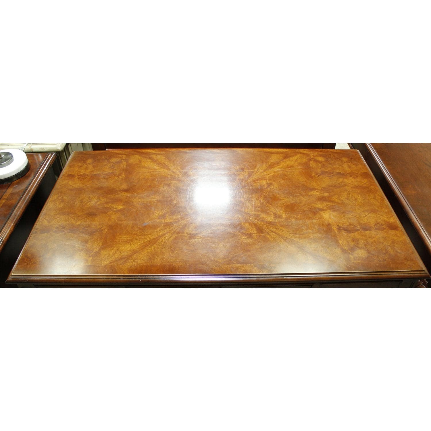 Drexel Patterned Burl Veneer Writing Desk - Thumbnail 5