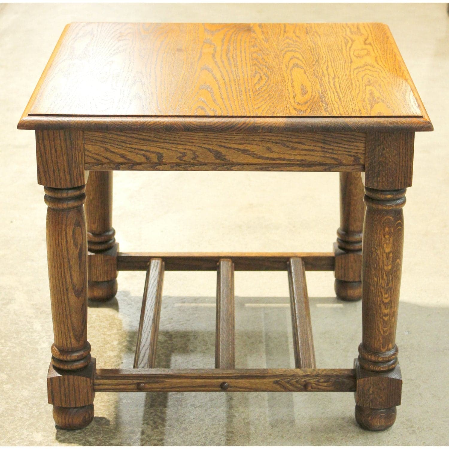 Heirloom Enterprises Solid Dark Oak Square End Table - Dark Oak - Thumbnail 2