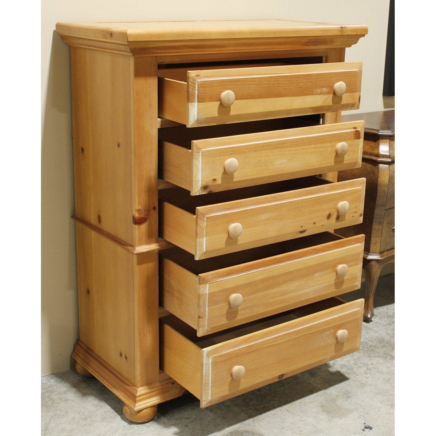 Broyhill 5 Drawer Pine Chest - Thumbnail 2