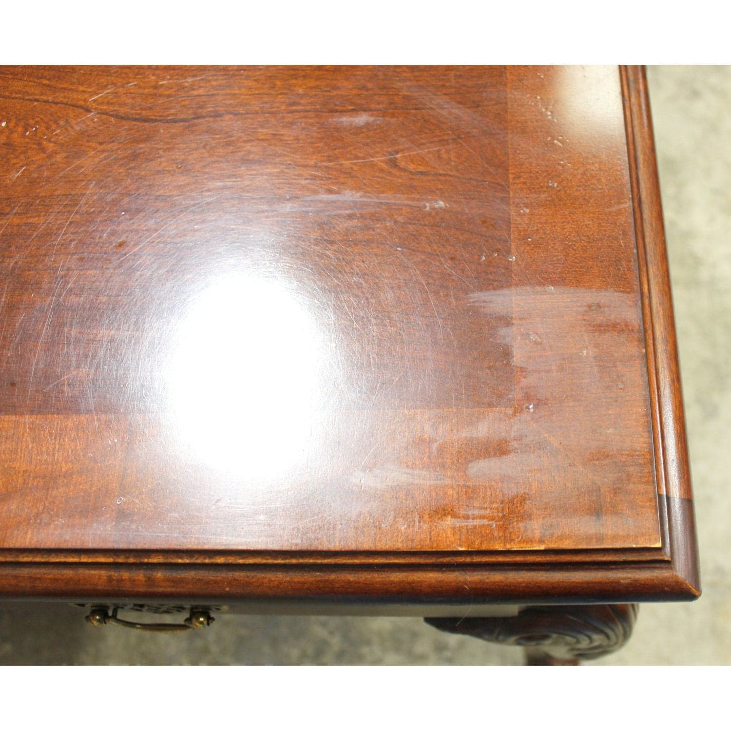Queen Anne Mahogany Writing Desk & Chair - Thumbnail 5