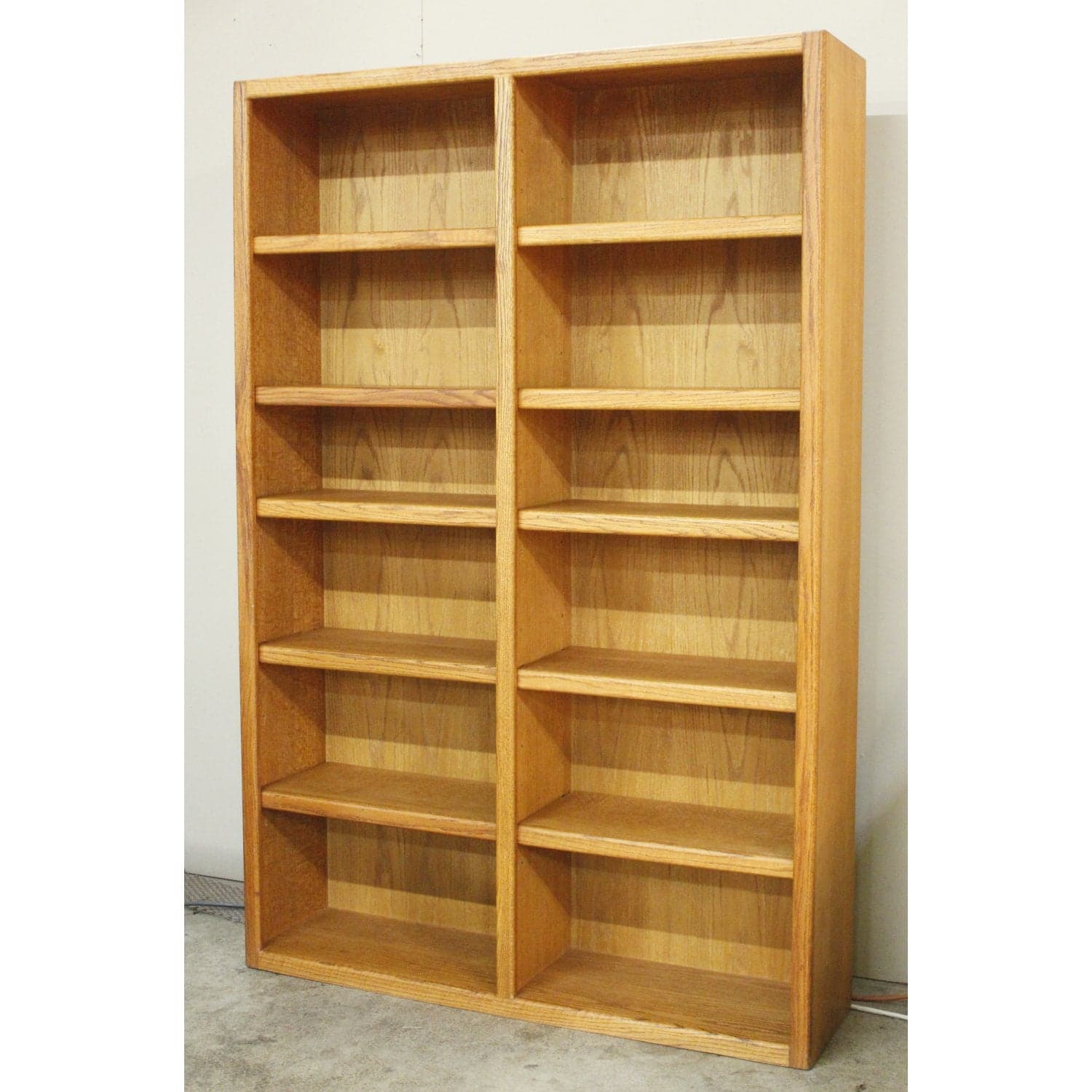 Oak 6' Double Bookcase - Oak - Thumbnail 2