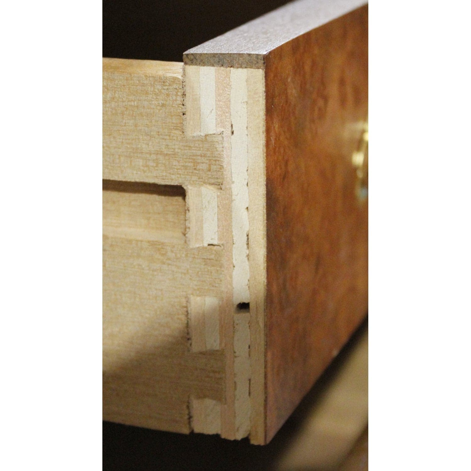 Teak Accent Cabinet w/Brass Accents - Thumbnail 5