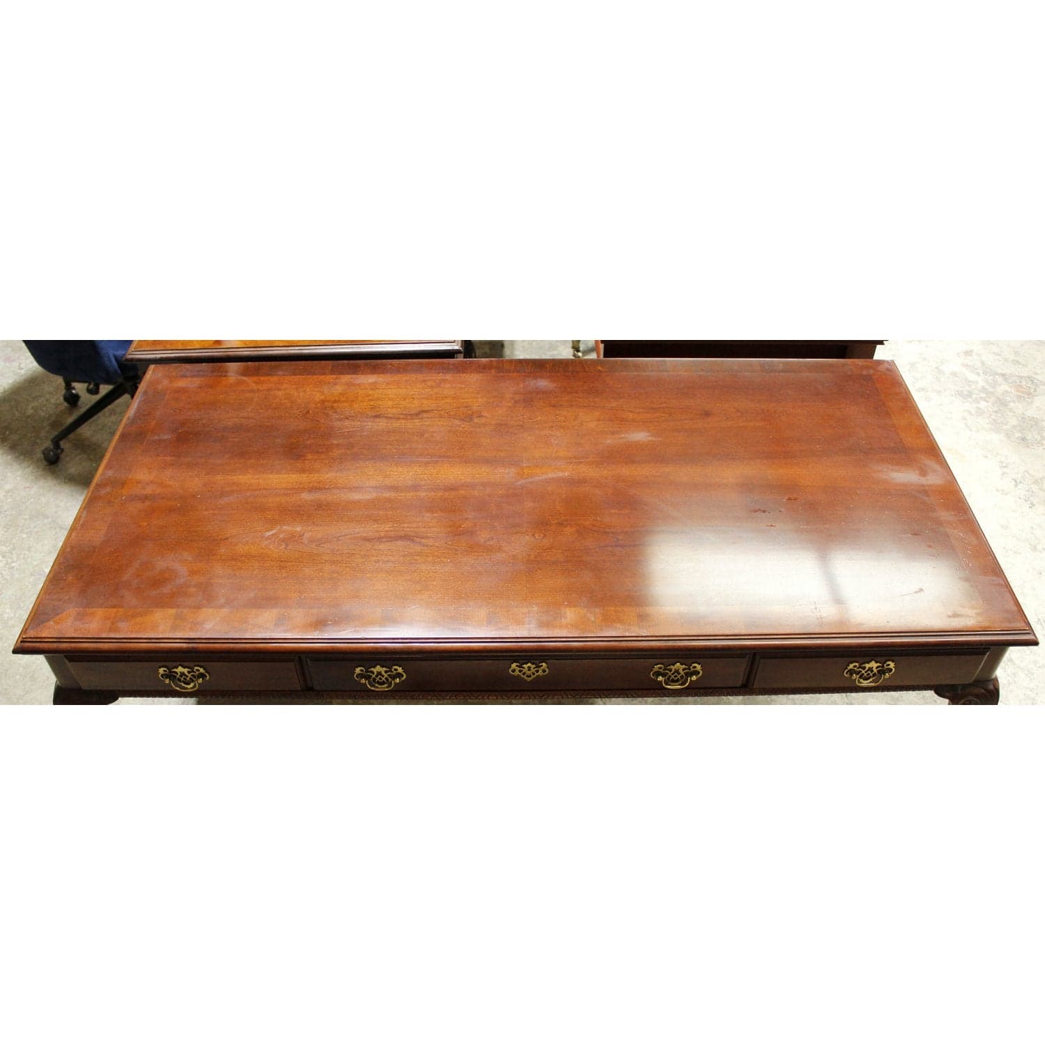Queen Anne Mahogany Writing Desk & Chair - Thumbnail 8