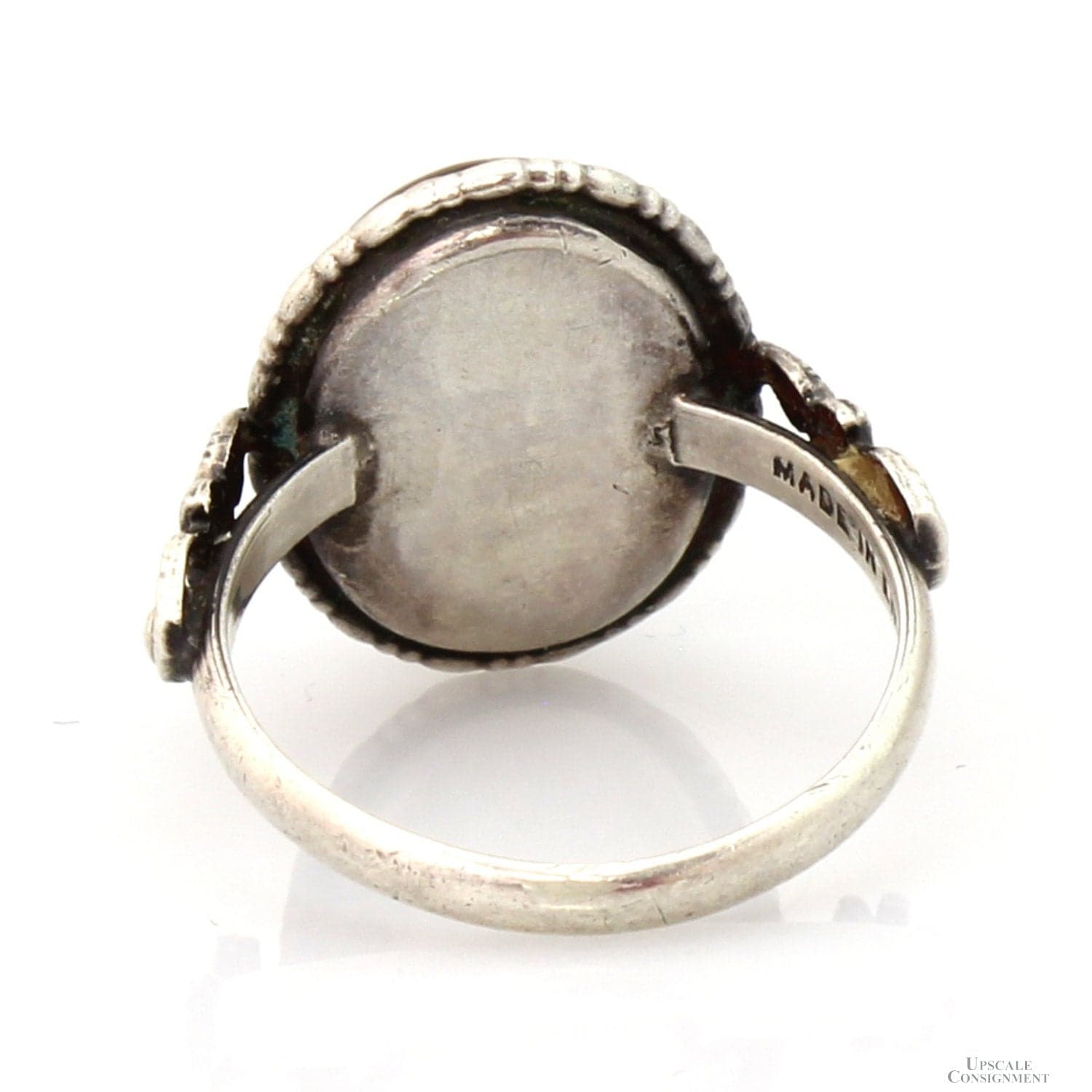 Sterling Silver Patent Assembled English Scenic Landscape Ring - Size 6.25 - Thumbnail 5