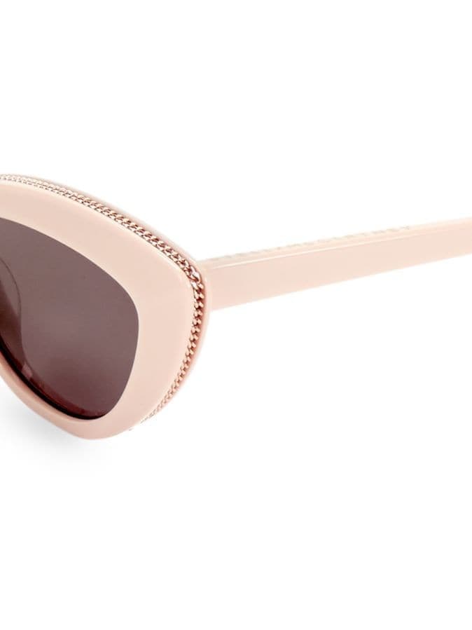 Stella McCartney Women's Chain Trimmed Cat Eye Sunglasses SC0187S - Thumbnail 4