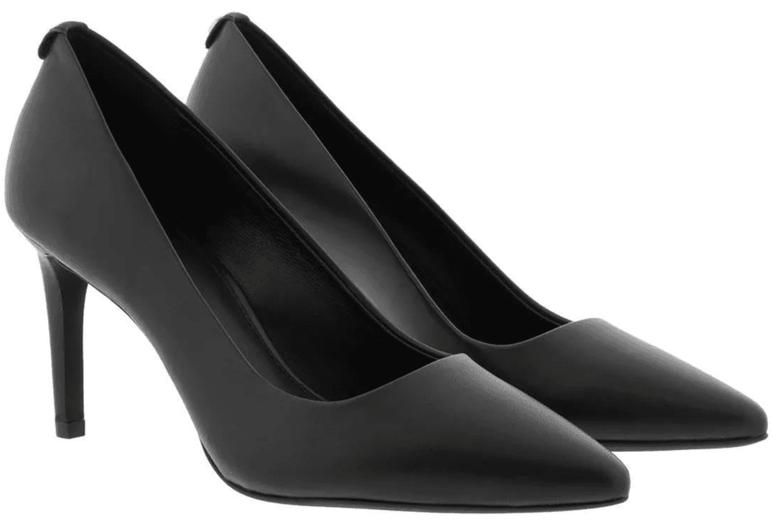 Michael Kors Womens Dorothy Leather Pointed Toe Classic PUMPS Black Size 9.5 M - Image 1