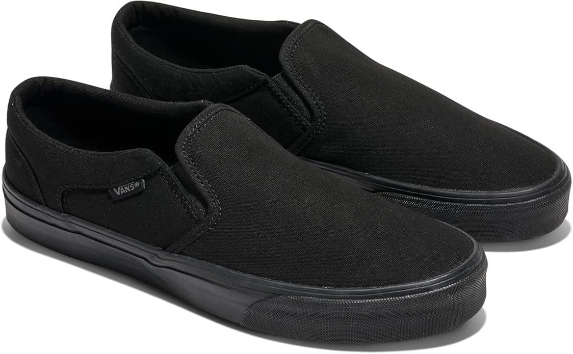 Vans Asher Slip-On Black Shoes Men’s Size 11.5 M - Thumbnail 3