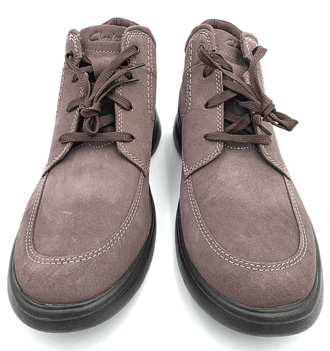 Clarks Men's Bradley Mid Oxford Boot Taupe Suede NEW 9 W Lace Up - Thumbnail 2
