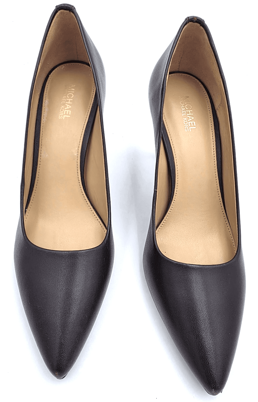 Michael Kors Womens Dorothy Leather Pointed Toe Classic PUMPS Brown Size 7.5 M - Image 1