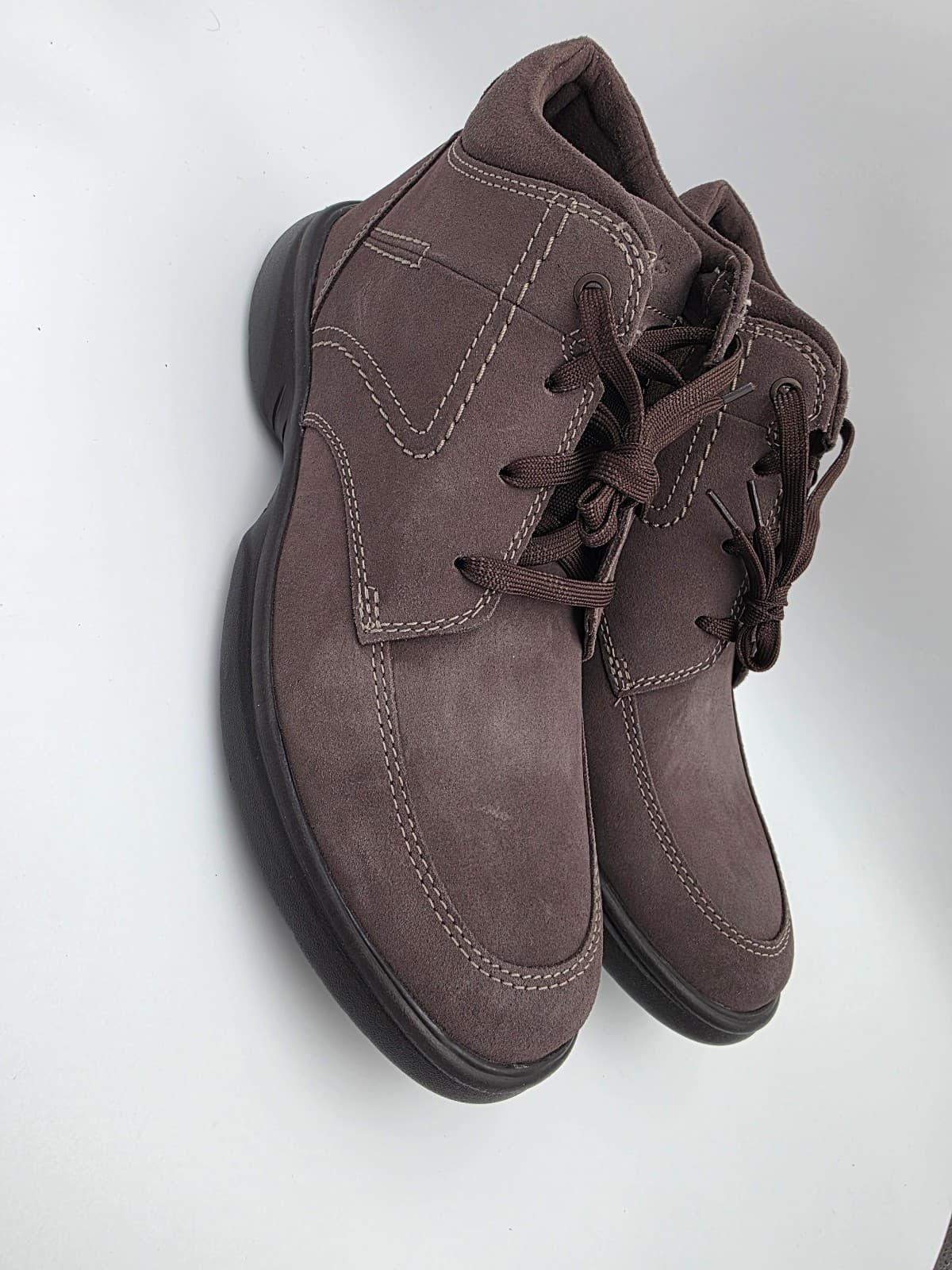 Clarks Men's Bradley Mid Oxford Boot Taupe Suede NEW 9 W Lace Up - Thumbnail 6
