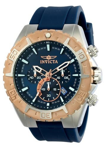 Invicta Aviator Blue Men's Watch Stainless Steel 49 mm Quartz Wristwatch - Image 1
