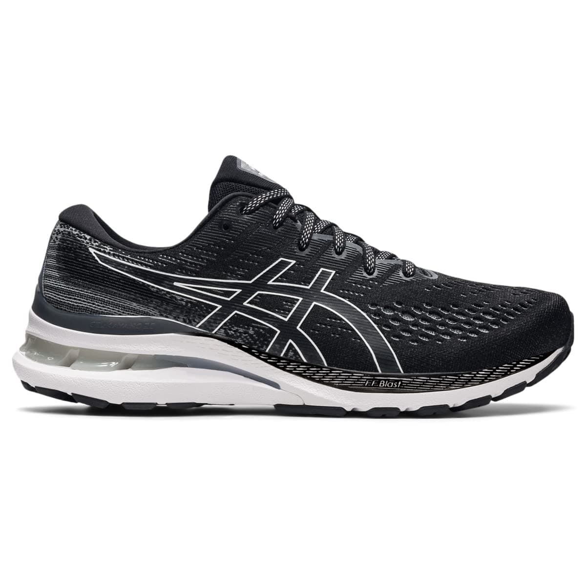 Asics Men's Gel Kayano 28 Running Shoes Black/White 12.5 M - Thumbnail 2